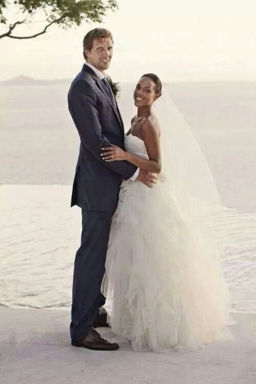 Dirk Nowitzki with His Wife