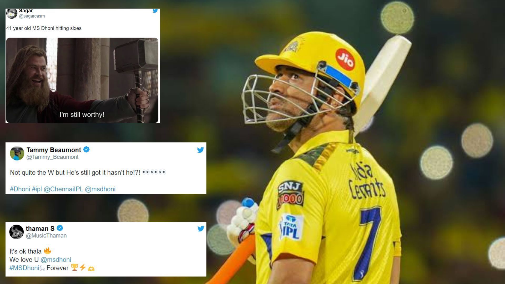 Fans hailed MS Dhoni for his incredible cameo albeit in a losing cause (P.C.:Twitter)