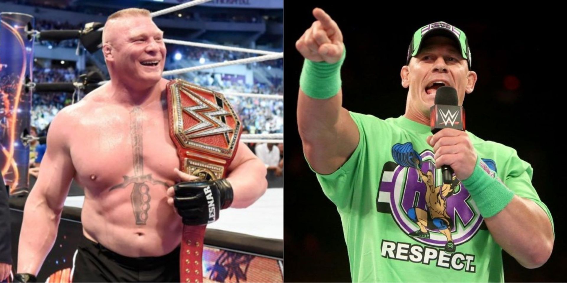 WWE में ब्रॉक लैसनर और जॉन सीना का मैच 21 साल पहले हुआ था 