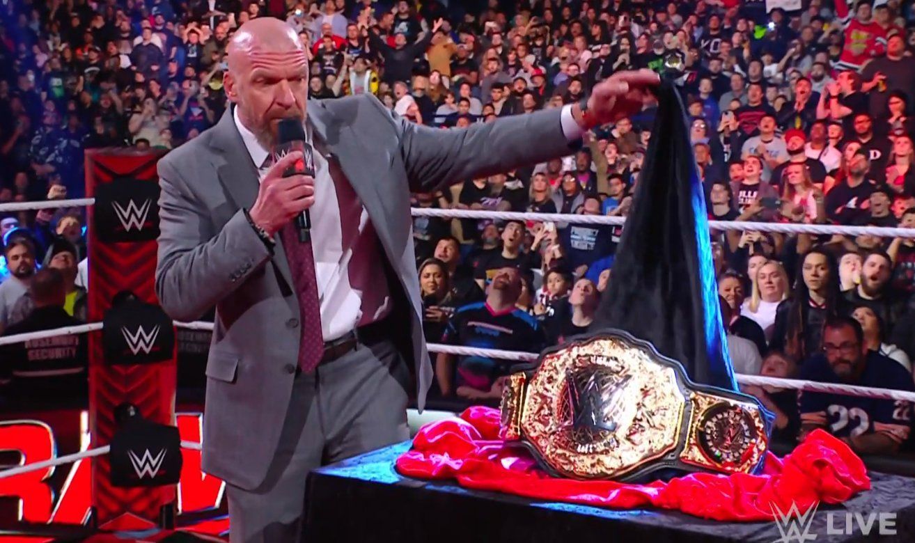 Triple H unveils the new World Heavyweight Championship.