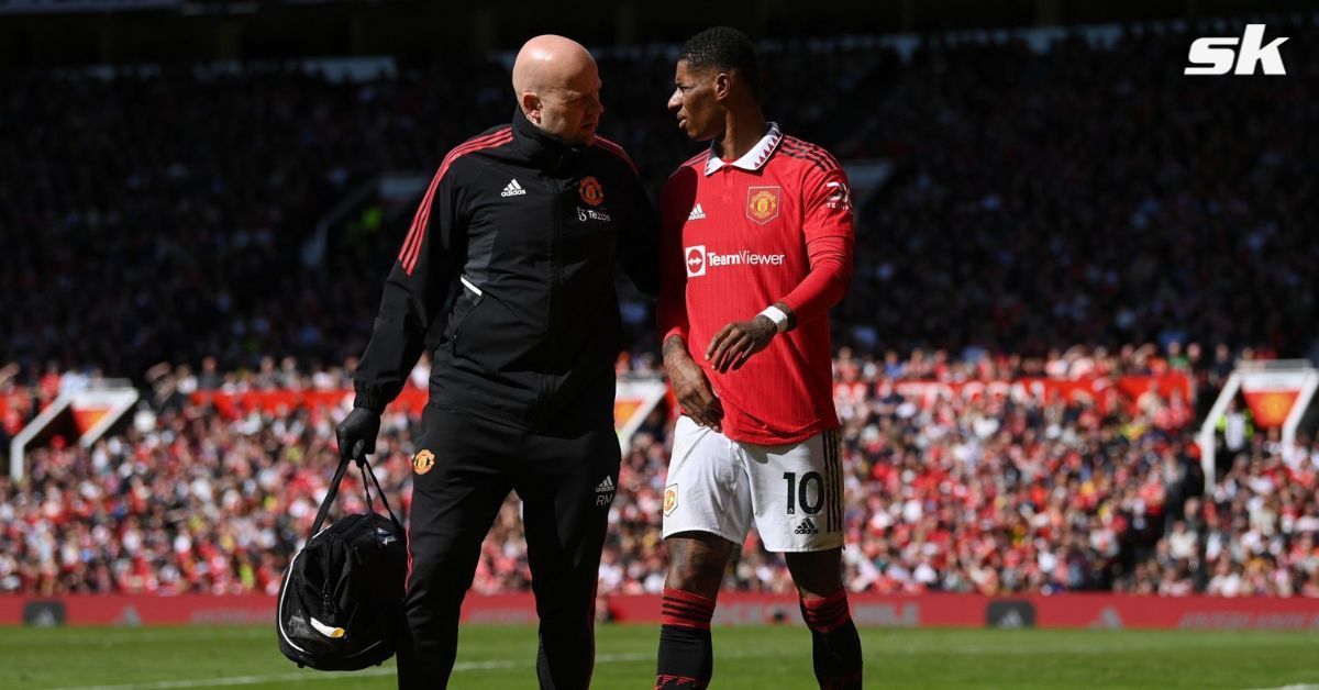 Manchester United manager Marcus Rashford suffered an injury