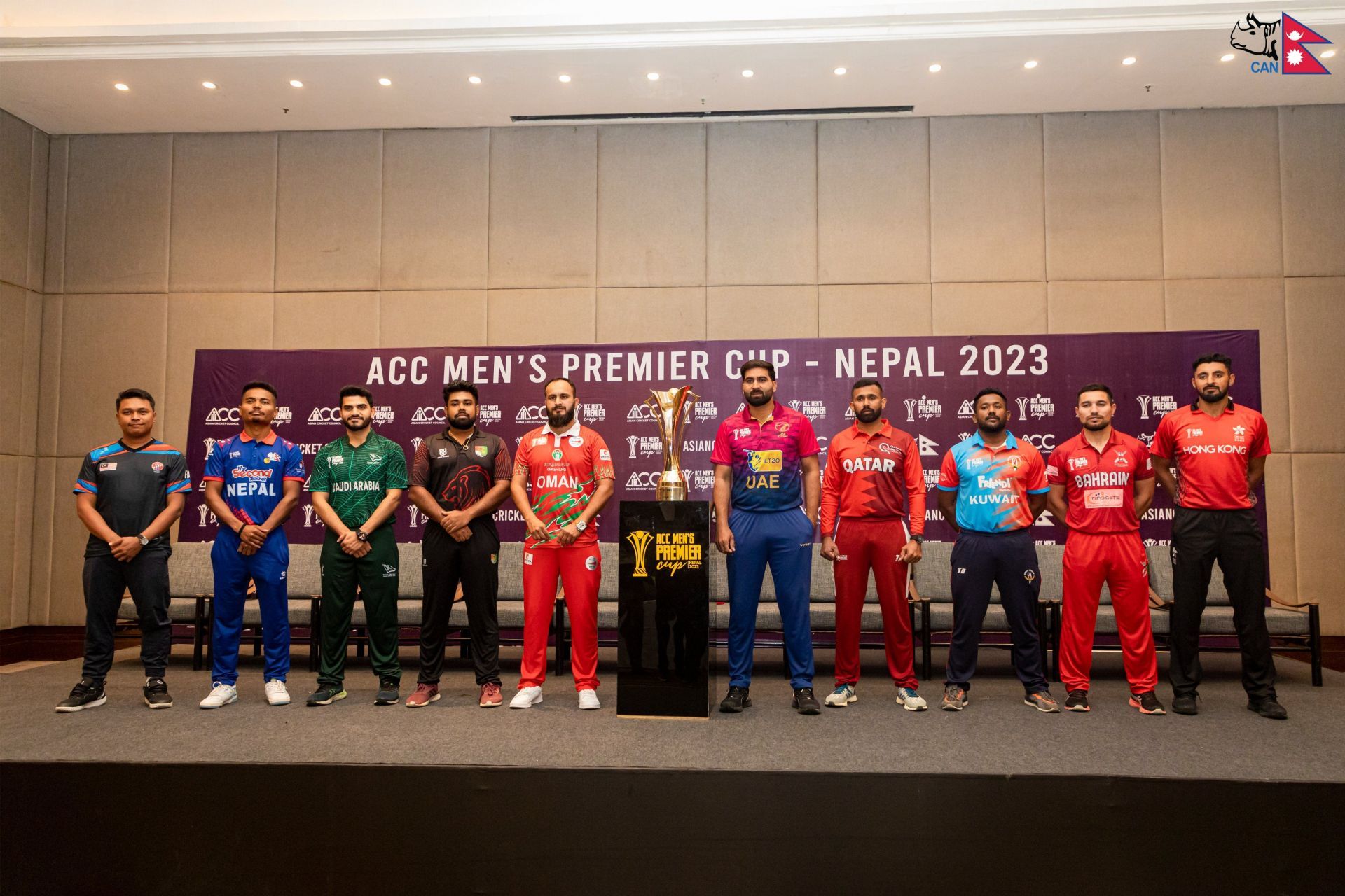 All 10 captains attended the Pre-Tournament Press Conference (Twitter/Cricket Association of Nepal)