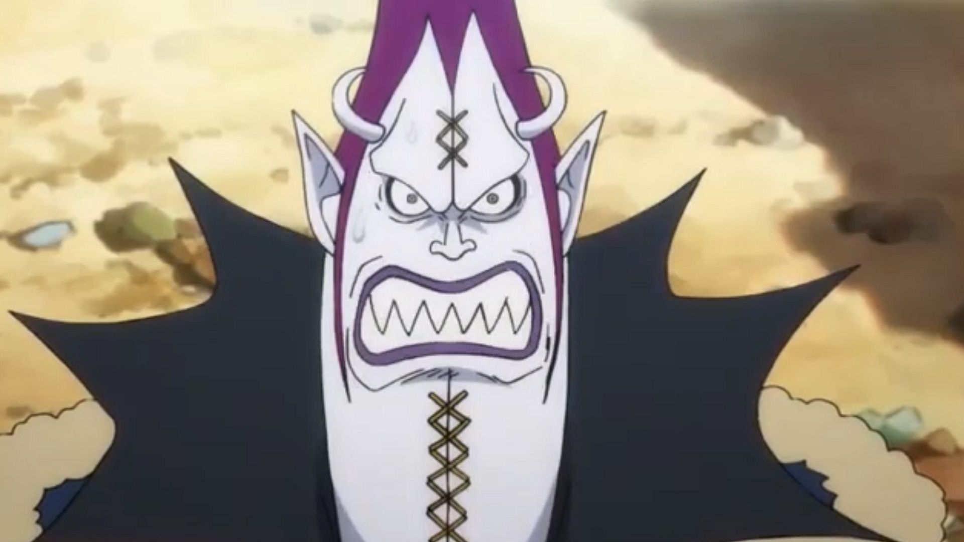 Moria was mad at the Blackbeard Pirates who killed Absalom (Image via Toei Animation, One Piece)