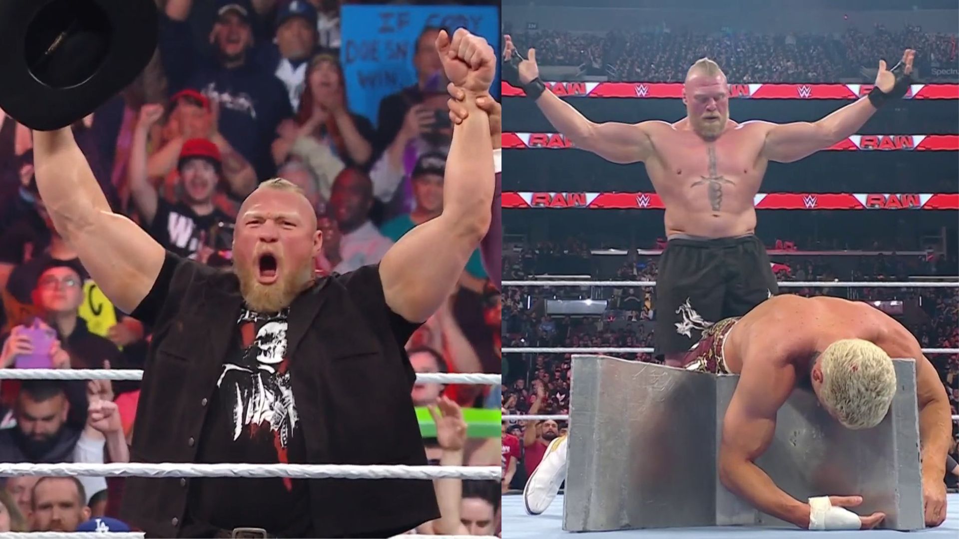 Brock Lesnar turned heel by assaulting Cody Rhodes on WWE RAW