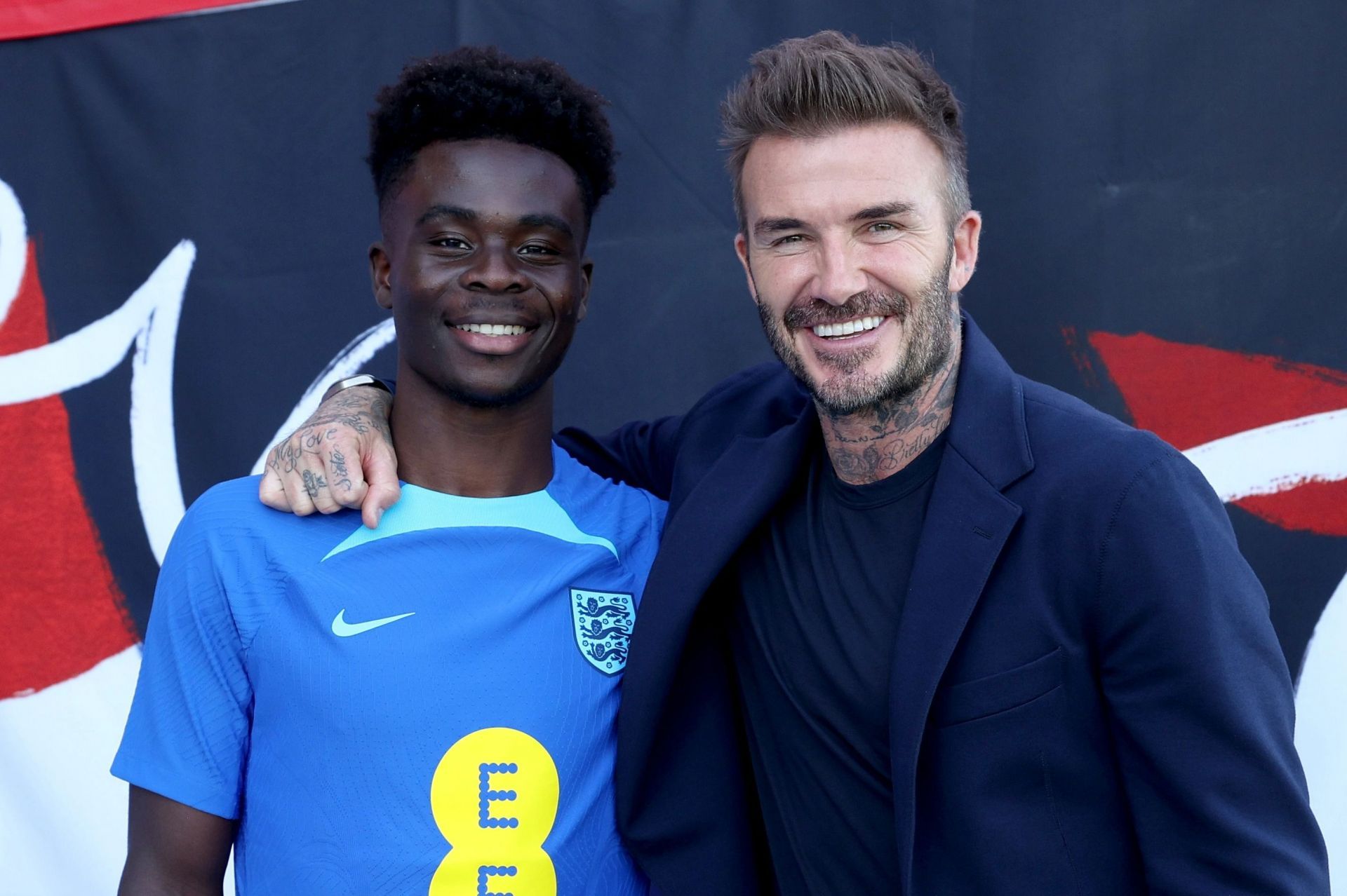 David Beckham granted Bukayo Saka a snap.
