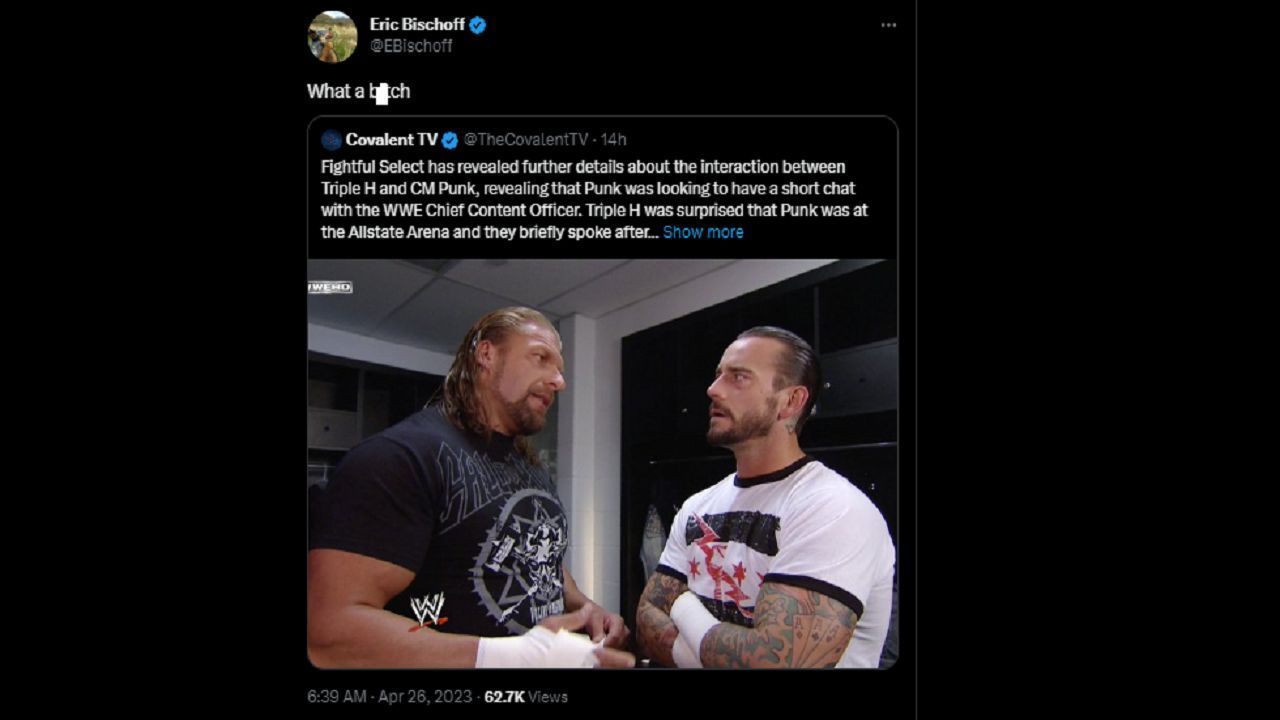 Bischoff didn&#039;t hold back in his tweet