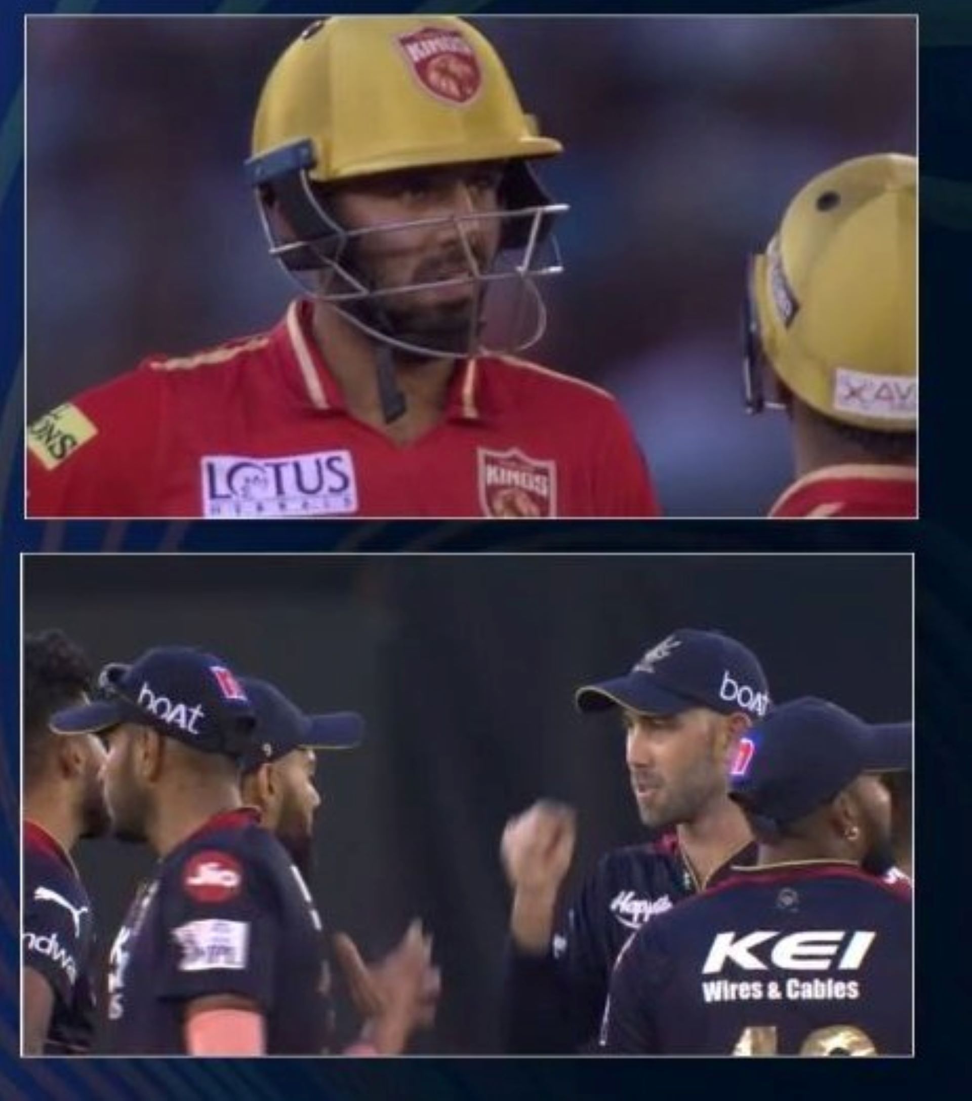 Virat Kohli and Glenn Maxwell were having fun during a DRS review in the match against PBKS