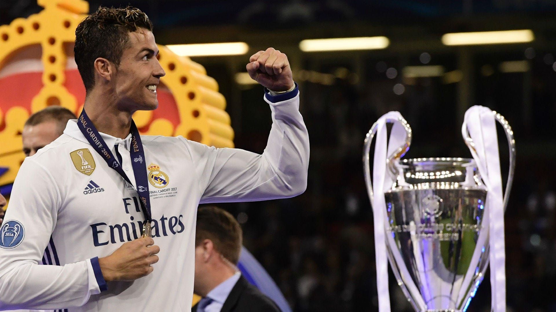 Cristiano Ronaldo after winning his 4th Champions League in Cardiff