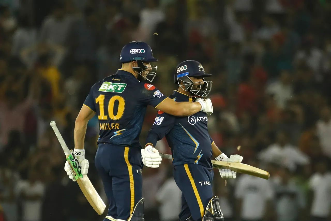 Rahul Tewatia smashed the winning runs for Gujarat Titans (Image Courtesy: IPLT20.com)