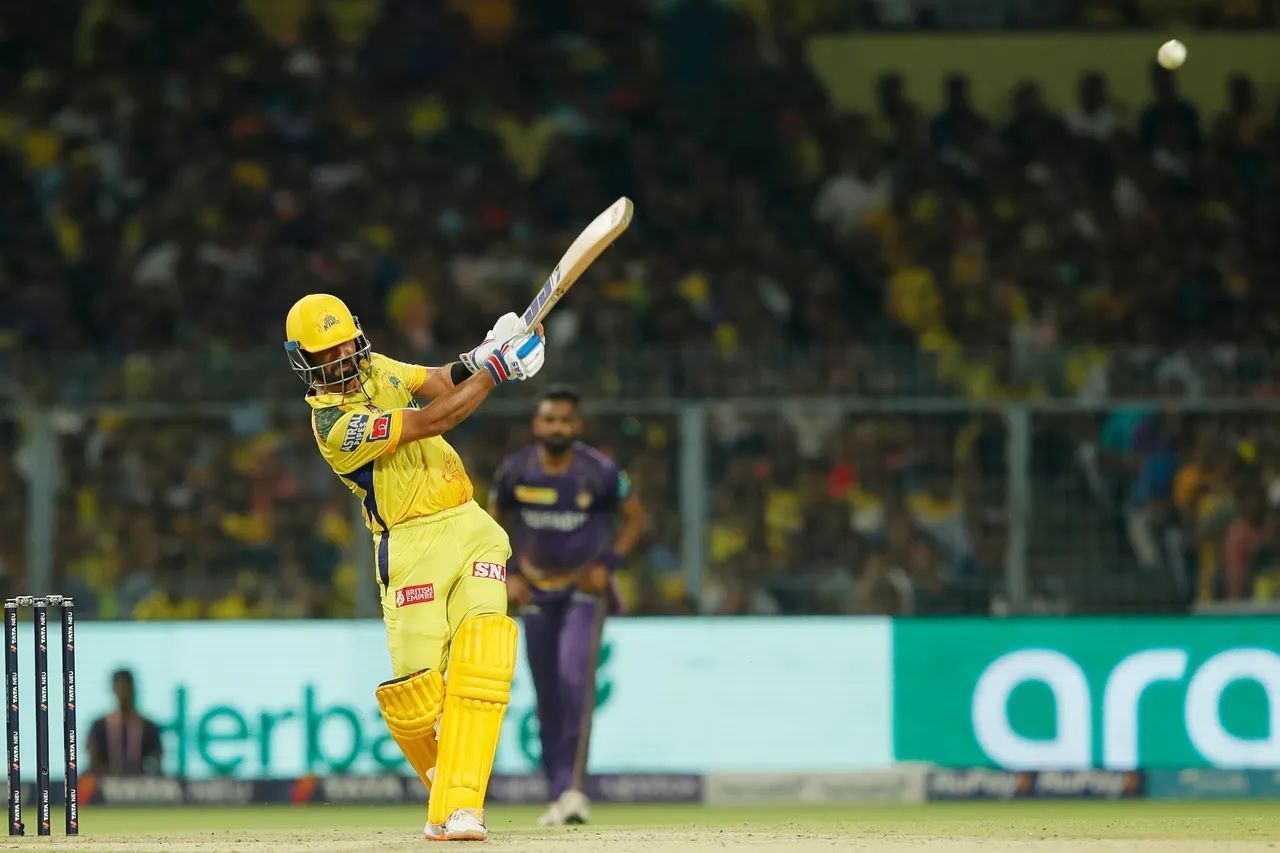 Ajinkya Rahane carted the KKR bowlers all around the park. [P/C: iplt20.com]