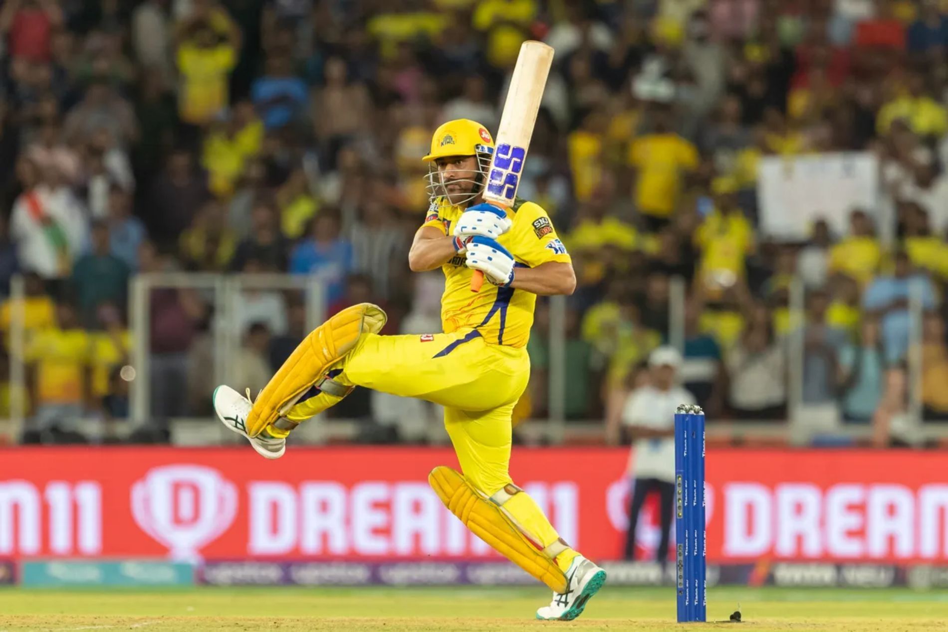 The CSK skipper scored 14* off 7 against Gujarat. (Pic:iplt20.com)