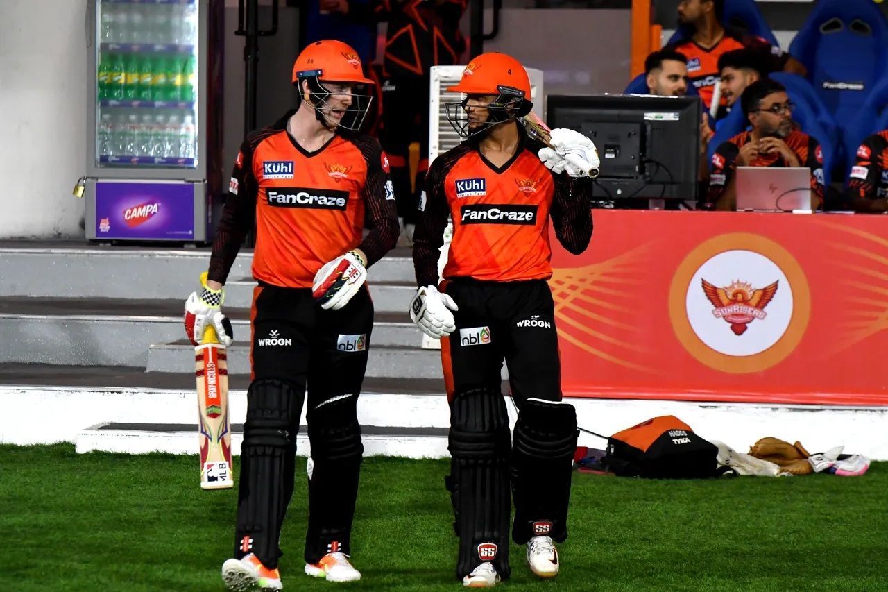 Harry Brook and Abhishek Sharma opened the batting for SRH. [P/C: iplt20.com]