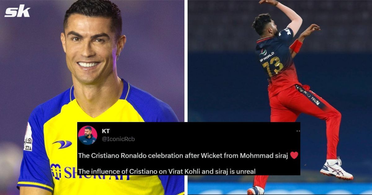 Mohammed Siraj and Virat Kohli mimicked Cristiano Ronaldo