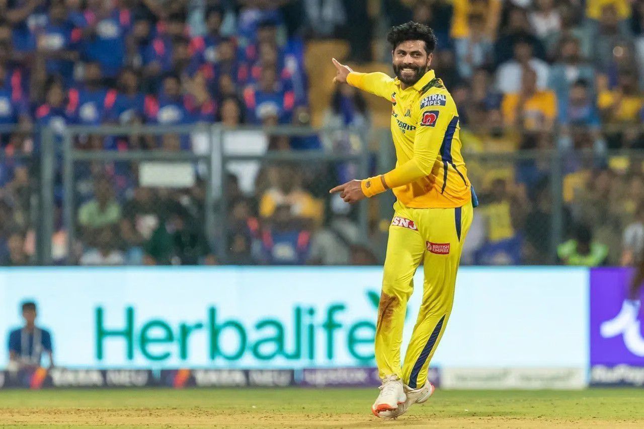 Ravindra Jadeja celebrating vs MI [IPLT20]