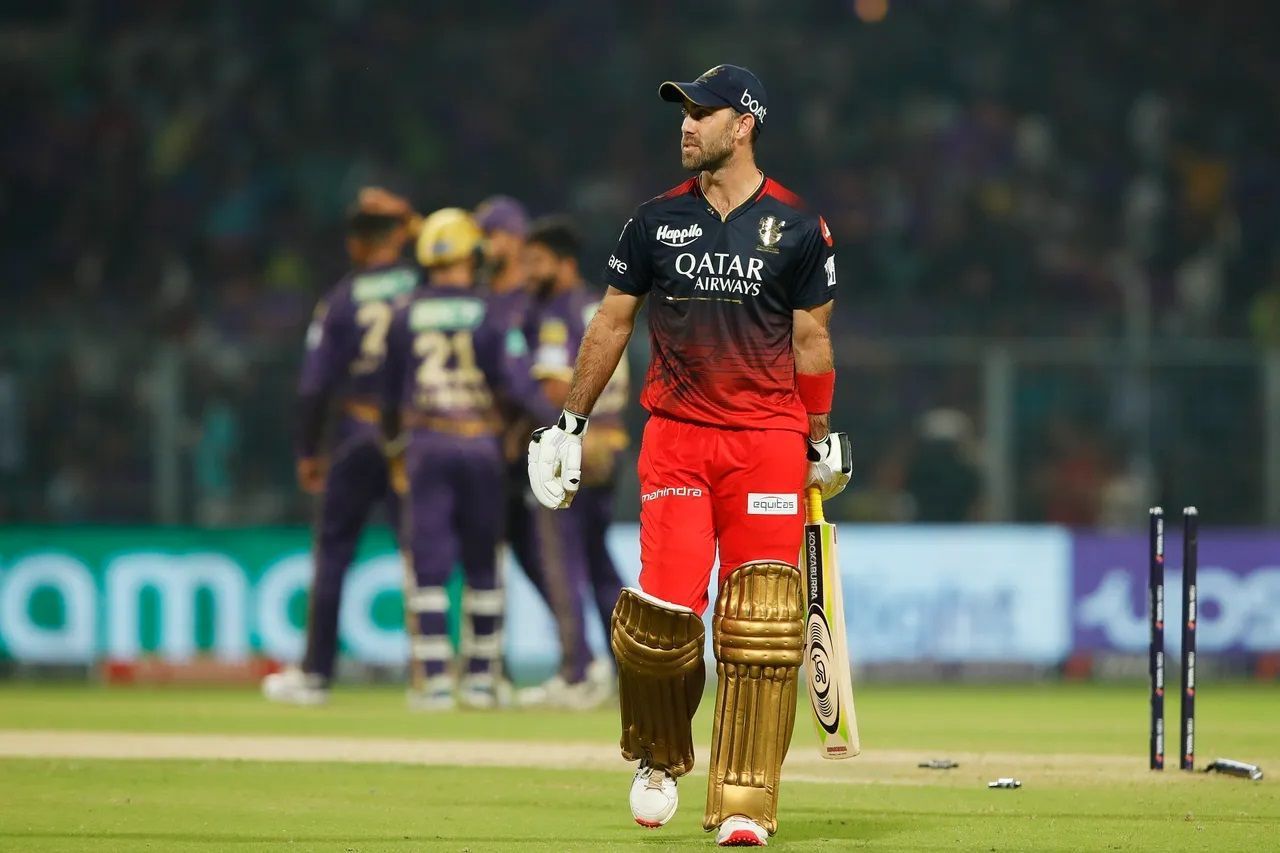 Glenn Maxwell was among the four RCB players who had their stumps rocked. [P/C: iplt20.com]
