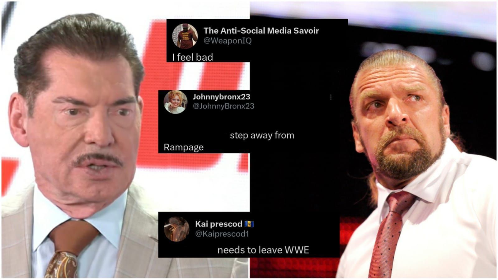 Vince McMahon (left); Triple H (right)