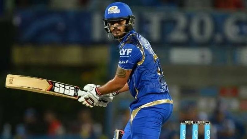 Nitish Rana batting for Mumbai Indians. Pic: BCCI