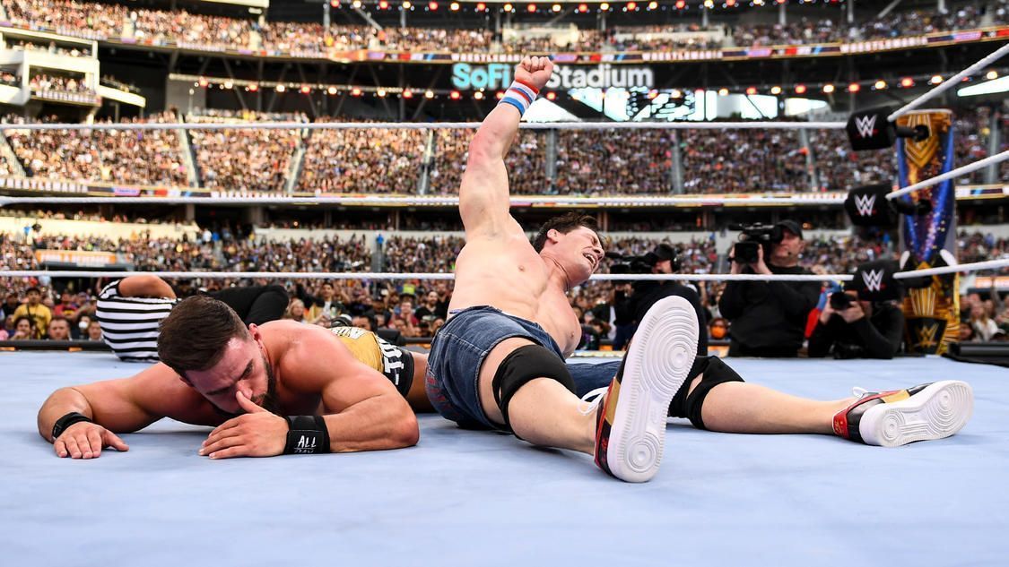 Austin Theory used some heelish tactics to defeat John Cena at WWE WrestleMania 39.