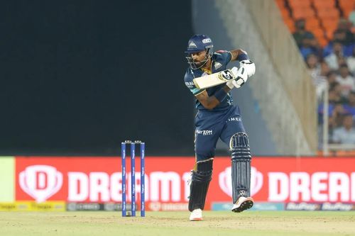 Hardik Pandya is batting at No. 3 since the Gujarat Titans have left out Sai Sudharsan. [P/C: iplt20.com]