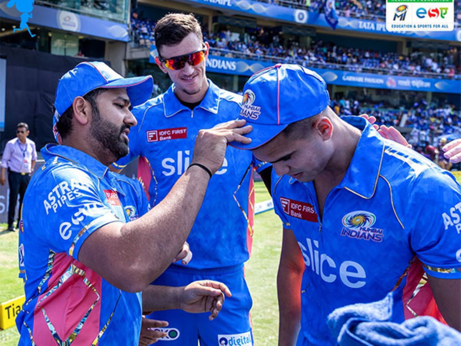 It was a proud moment for Arjun Tendulkar as he finally made his IPL debut for the Mumbai Indians.