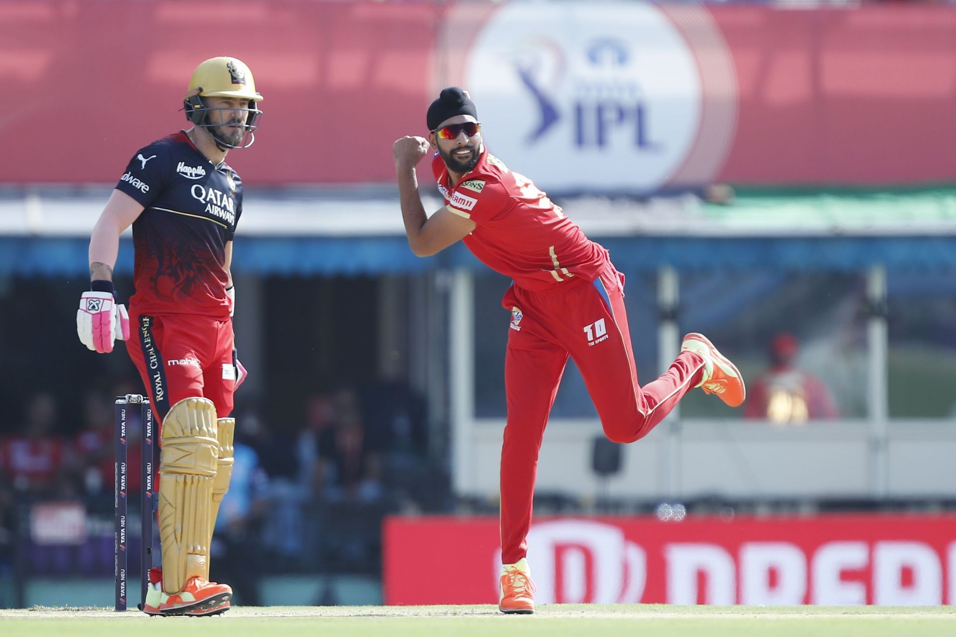 Harpreet Brar picked up the big wickets of Kohli and Du Plessis [Image: Punjab Kings]