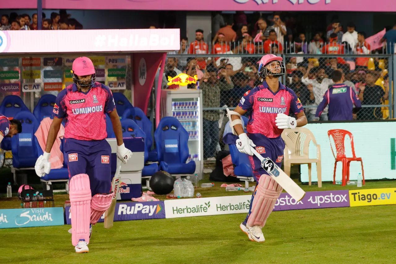 Ravichandran Ashwin opened the batting with Yashasvi Jaiswal tonight (Image Courtesy: IPLT20.com)