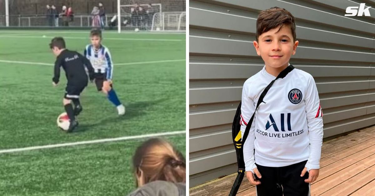 An eight-year-old Dutch footballer resembling Lionel Messi
