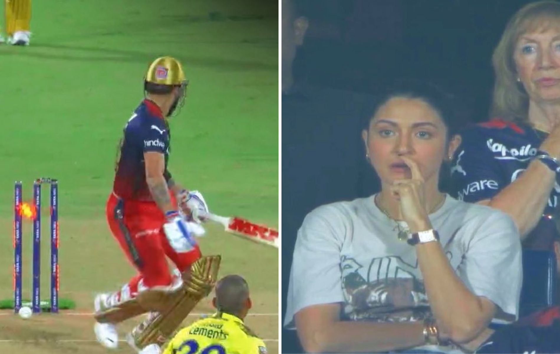 Virat Kohli was dismissed for six runs. (Pics: Jio Cinema)