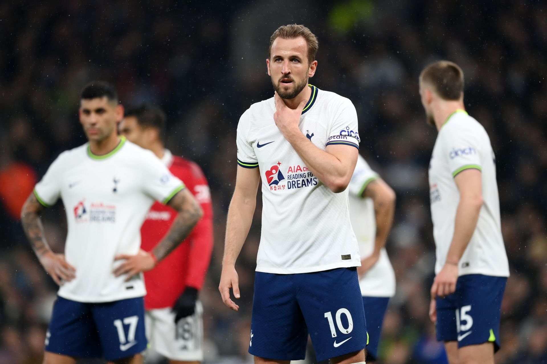 Harry Kane (centre) is wanted at Old Trafford this summer.