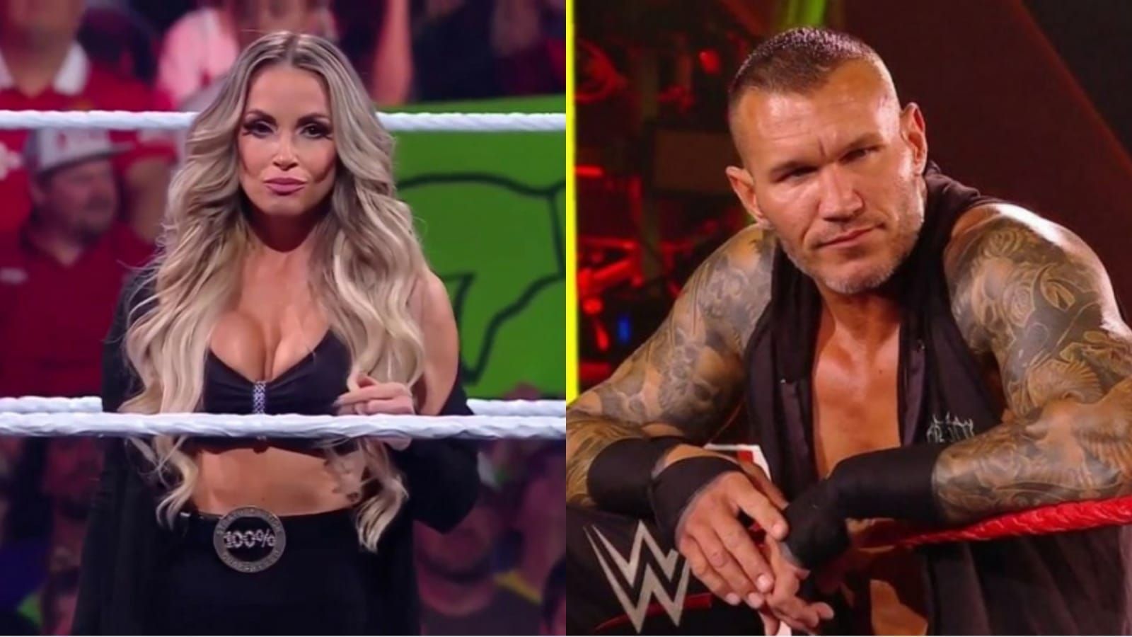 Trish Stratus (left); Randy Orton (right)