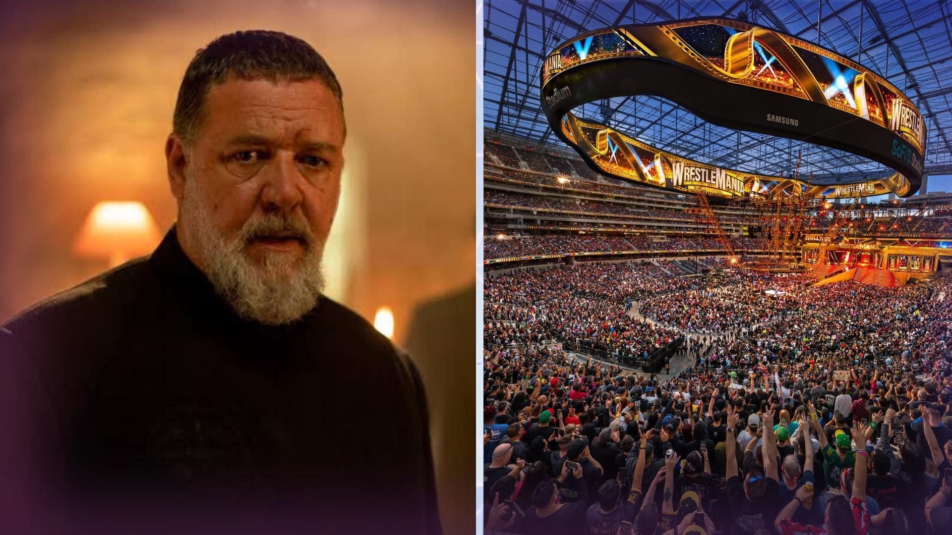 Russell Crowe made a cameo during WWE WrestleMania 39.