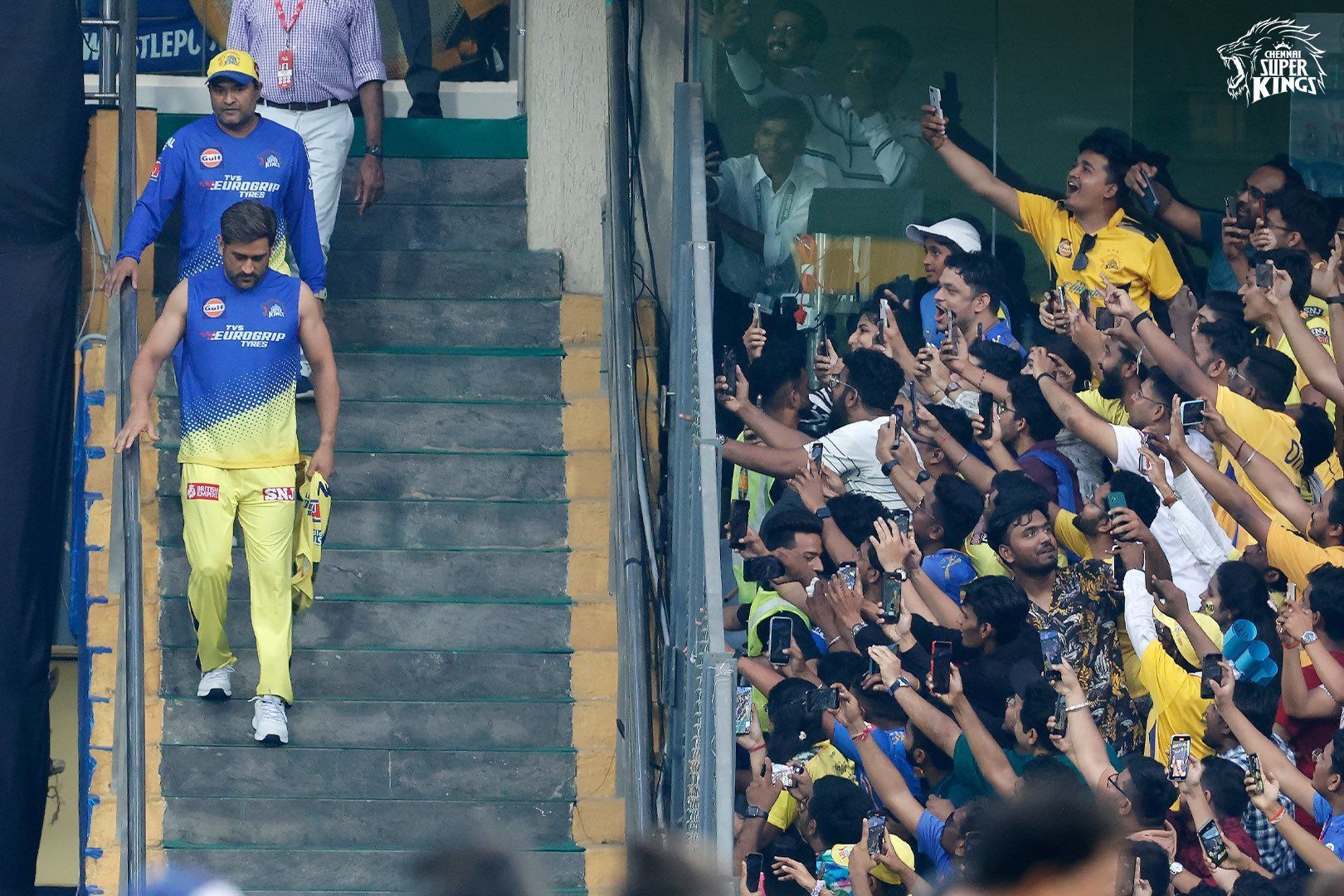 MS Dhoni at Wankhede Stadium (PC: CSK/Twitter)