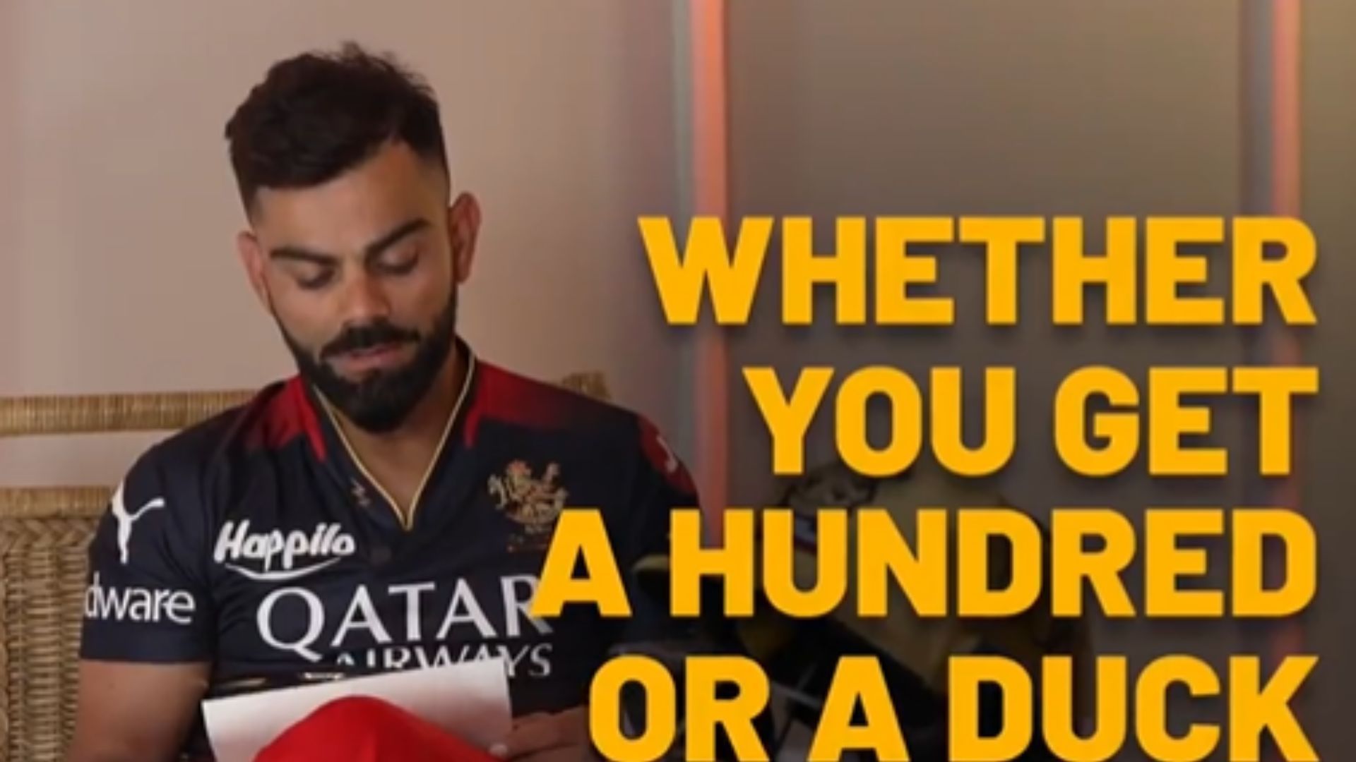 Snippet from Virat Kohli