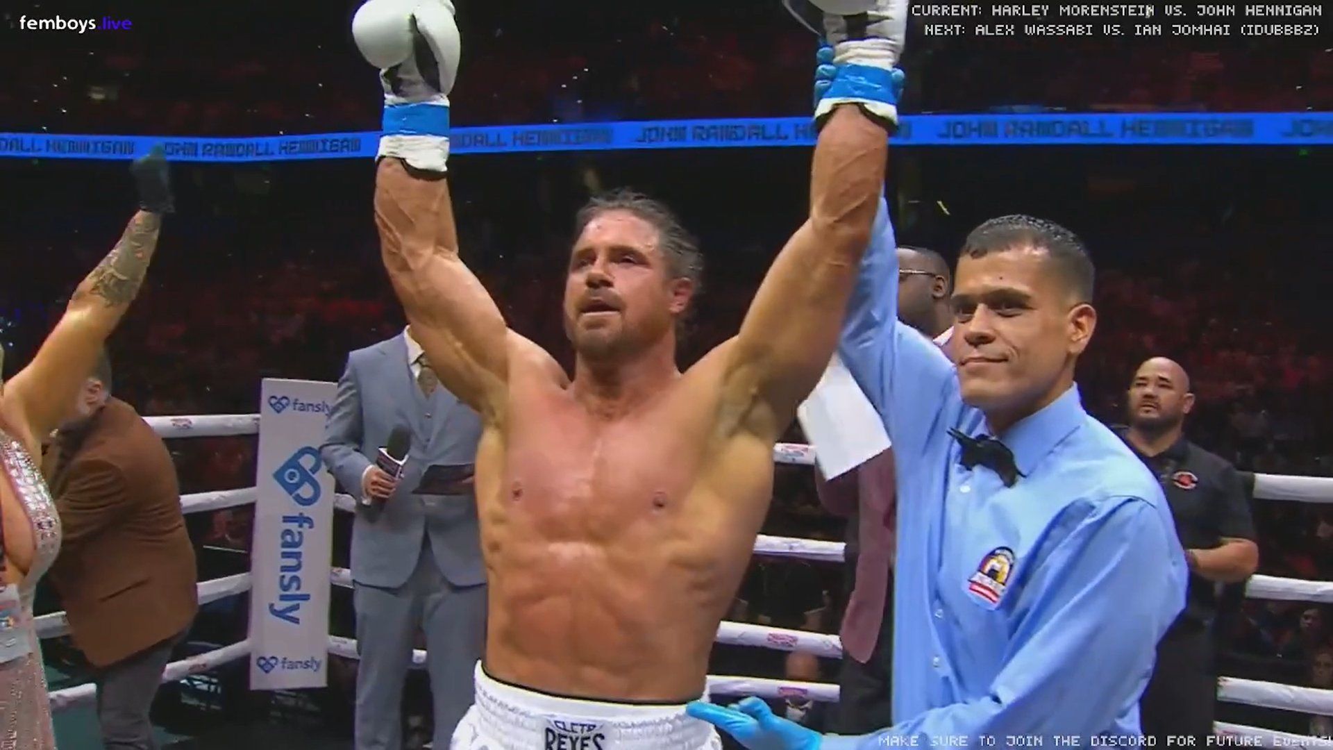 Former WWE superstar John Morrison during his first boxing fight.