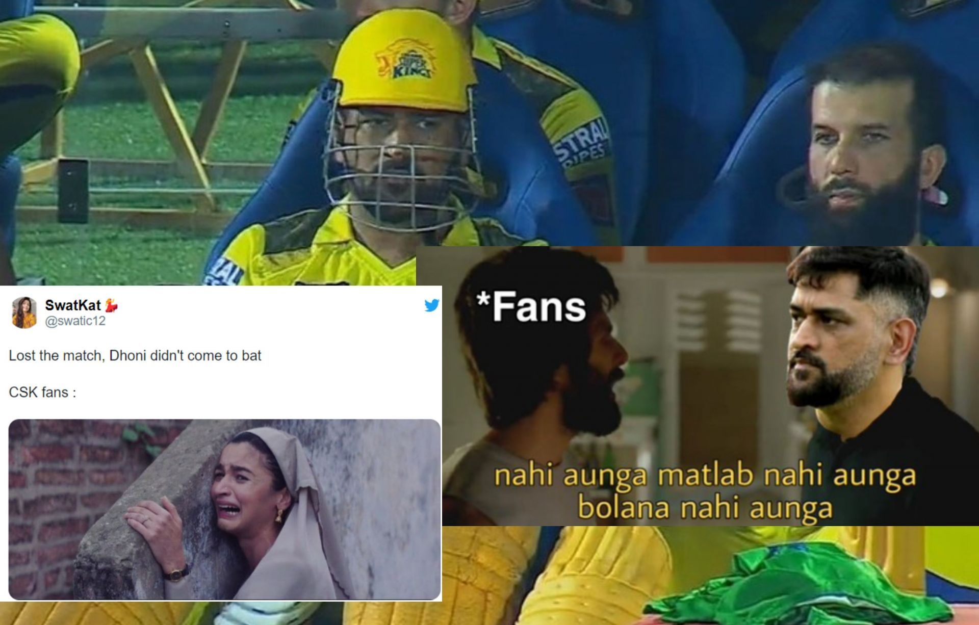 Fans unhappy after Dhoni did not come out to bat against RR on Thursday. 