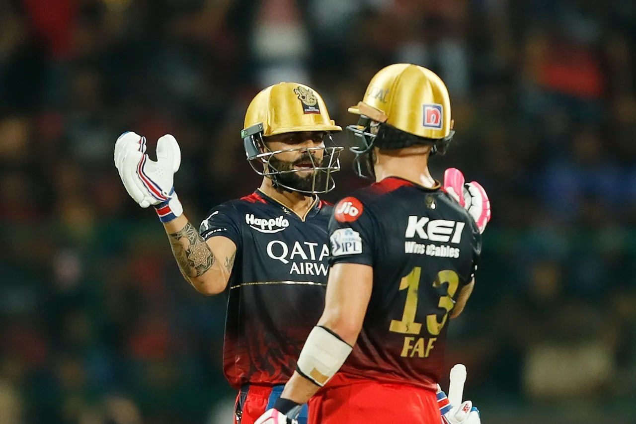 Virat Kohli and Faf du Plessis smashed 53 runs in the powerplay overs in their previous home game. [P/C: iplt20.com]