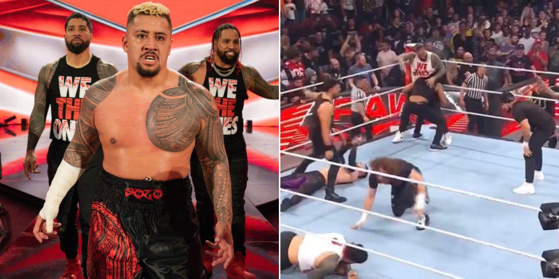 The Bloodline were involved in a huge brawl on RAW