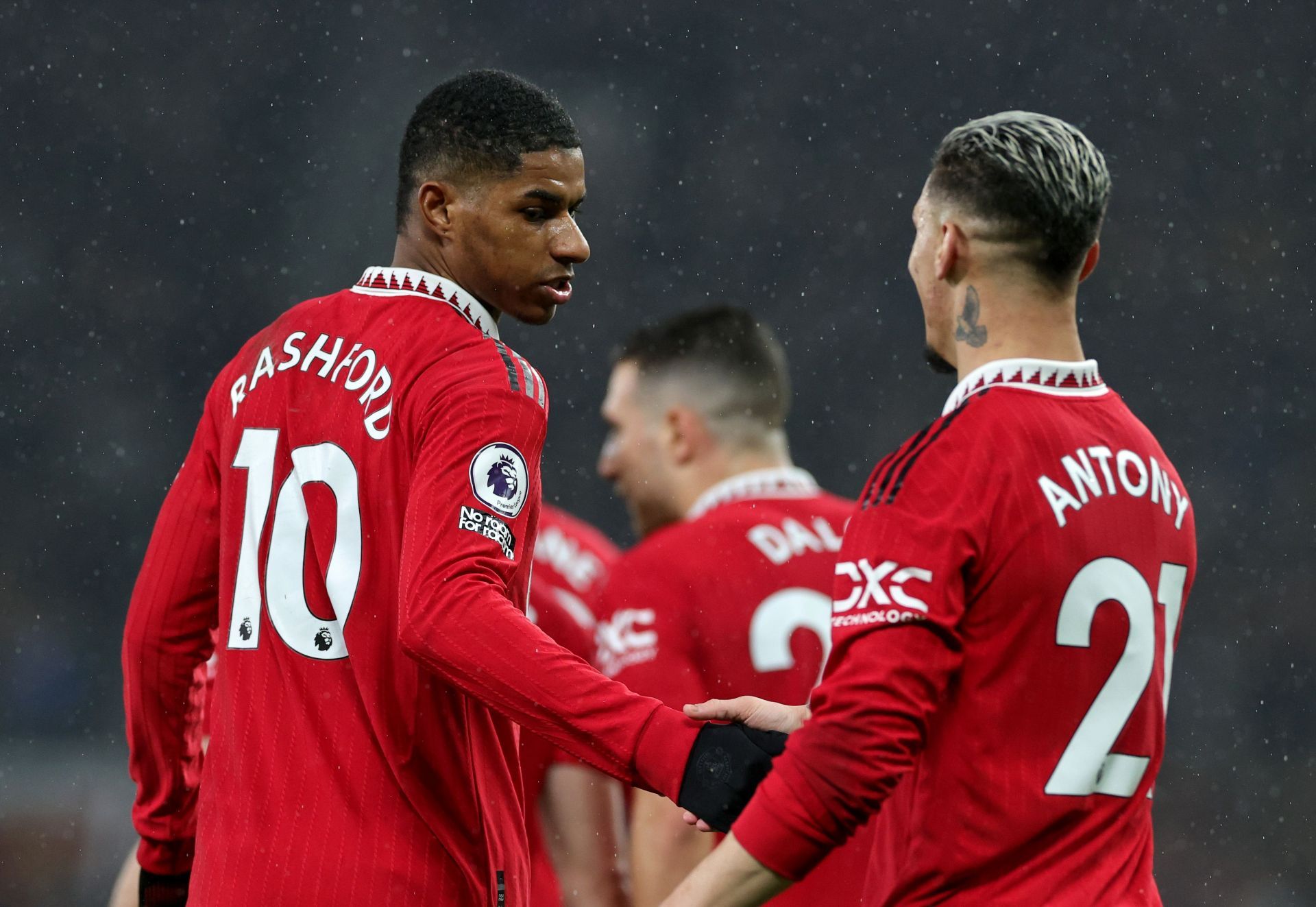 Marcus Rashford (left) praised Antony.