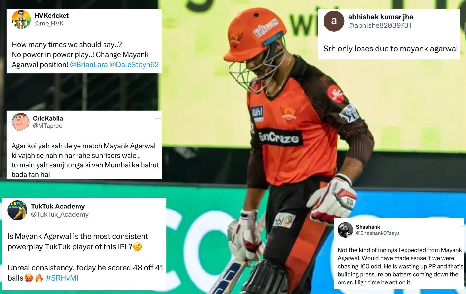 Mayank Agarwal has been under the scanner for his poor form in IPL 2023. (Pics: IPLT20.com/Twitter)