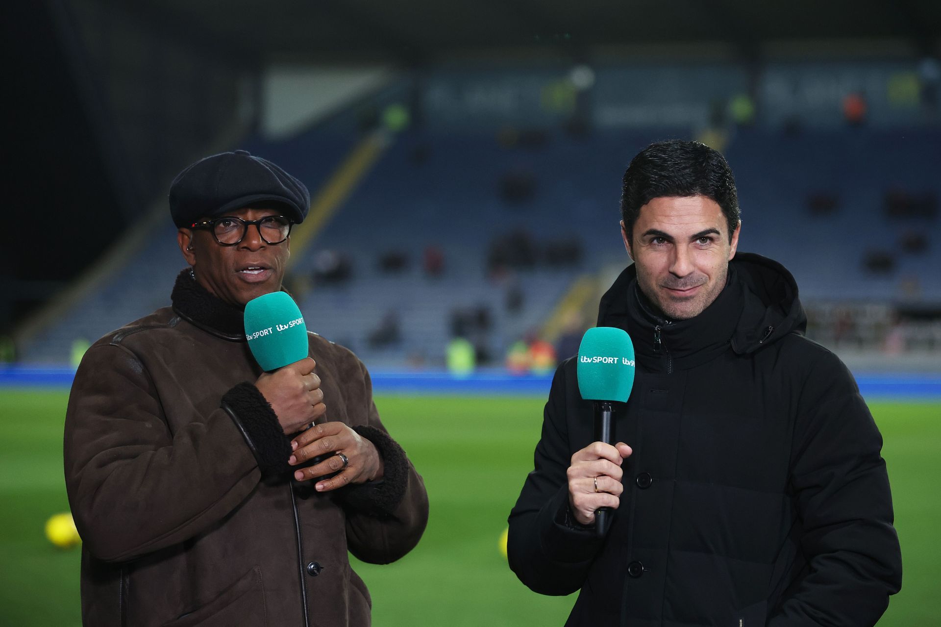 Ian Wright (left) in buoyant mood over the Gunners&#039; chances.