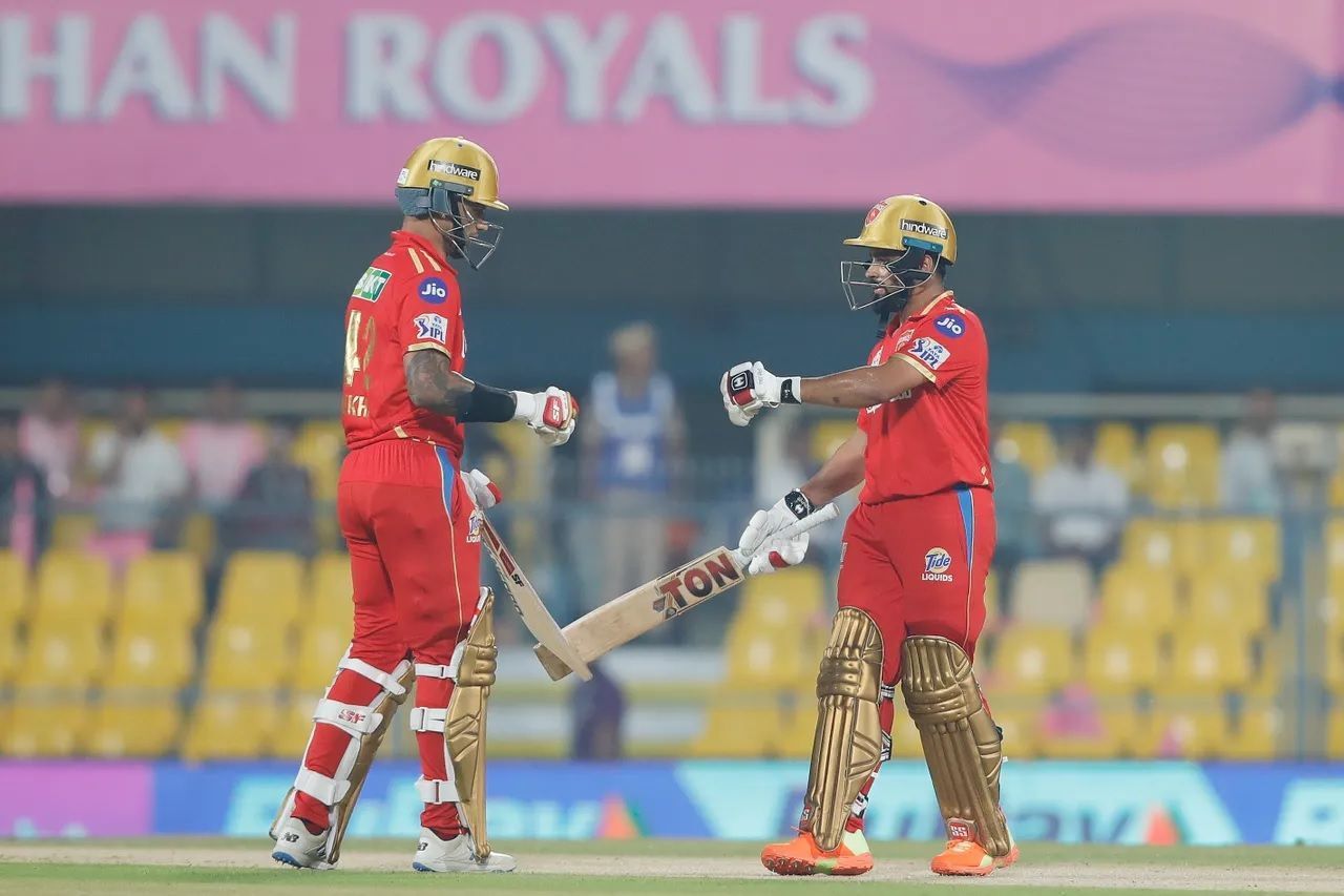 Shikhar Dhawan and Prabhsimran Singh strung together a 90-run first-wicket partnership. [P/C: iplt20.com]