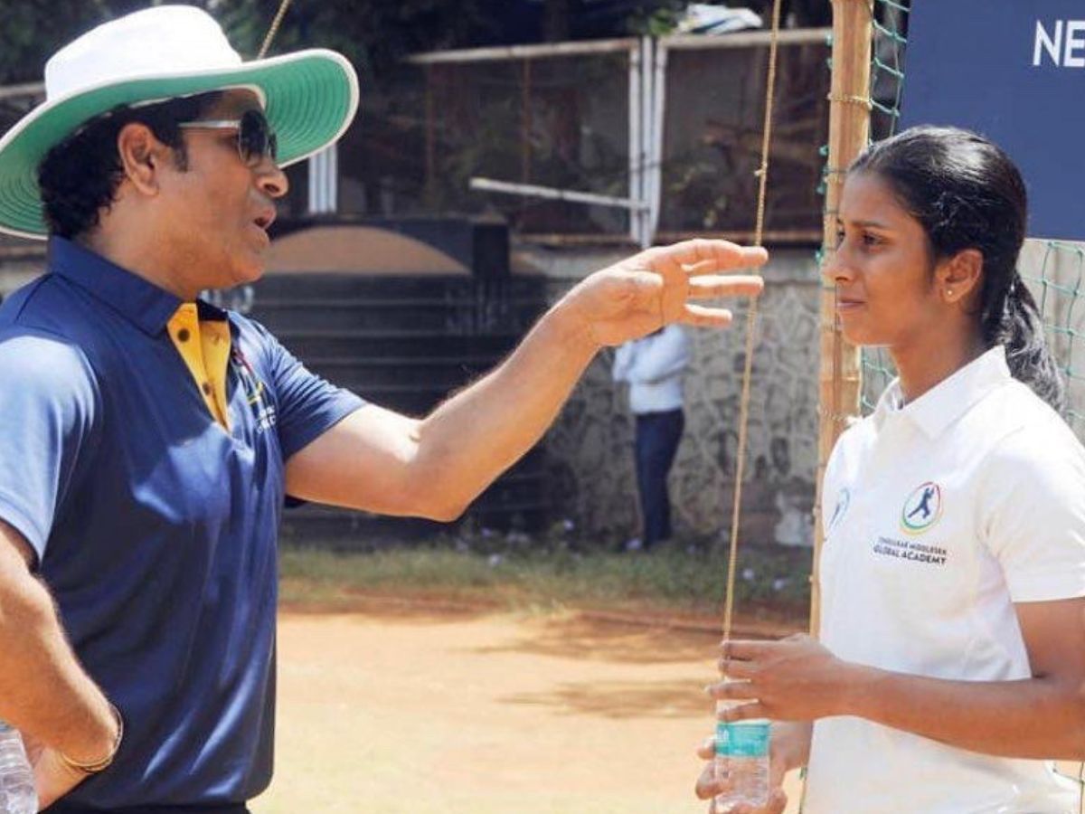 Jemimah Rodrigues and Sachin Tendulkar