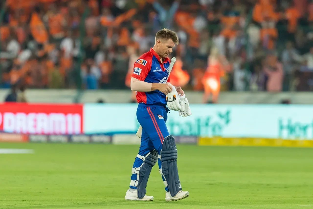 David Warner was Washington Sundar&#039;s first victim. [P/C: iplt20.com]