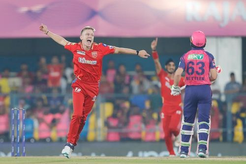 Jos Buttler was caught and bowled by Nathan Ellis. [P/C: iplt20.com]