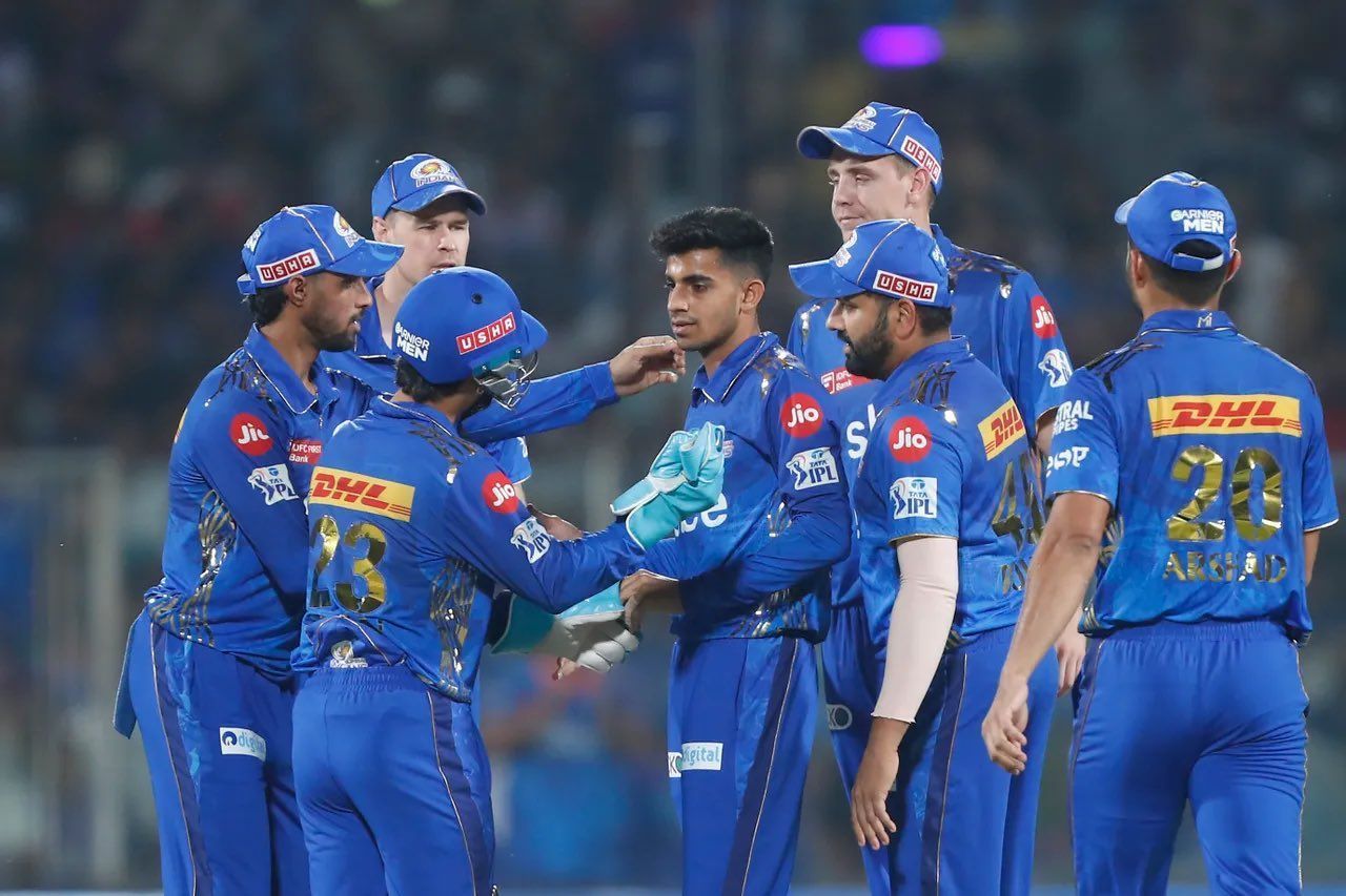MI have gained momentum for IPL 2023. Pic: Twitter/@mipaltan