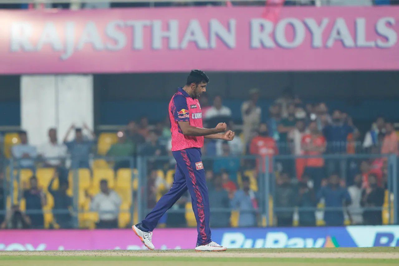 Ravichandran Ashwin in action for RR [IPLT20]