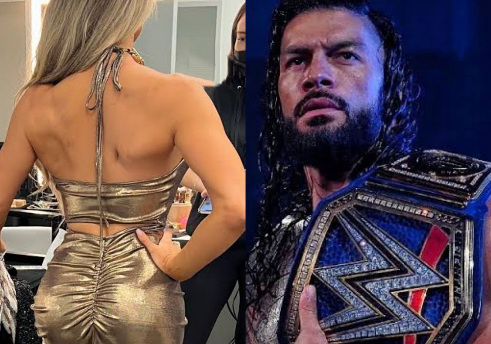 Which female WWE star did Roman Reigns acknowledge?
