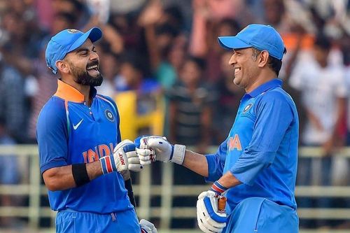 Virat Kohli and MS Dhoni. (Image Credits: Twitter)