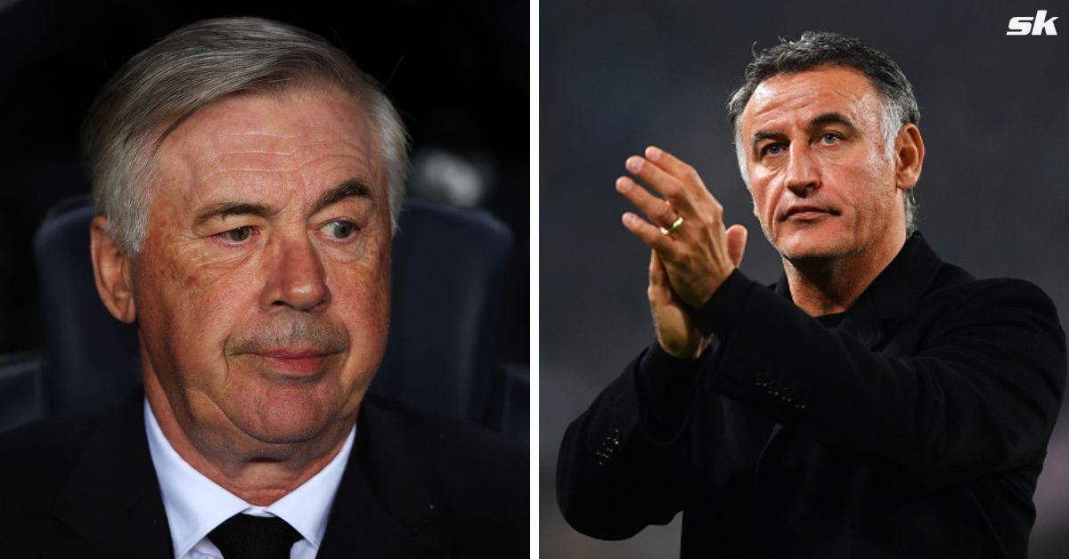 PSG manager Christophe Galtier and Real Madrid boss Carlo Ancelotti 