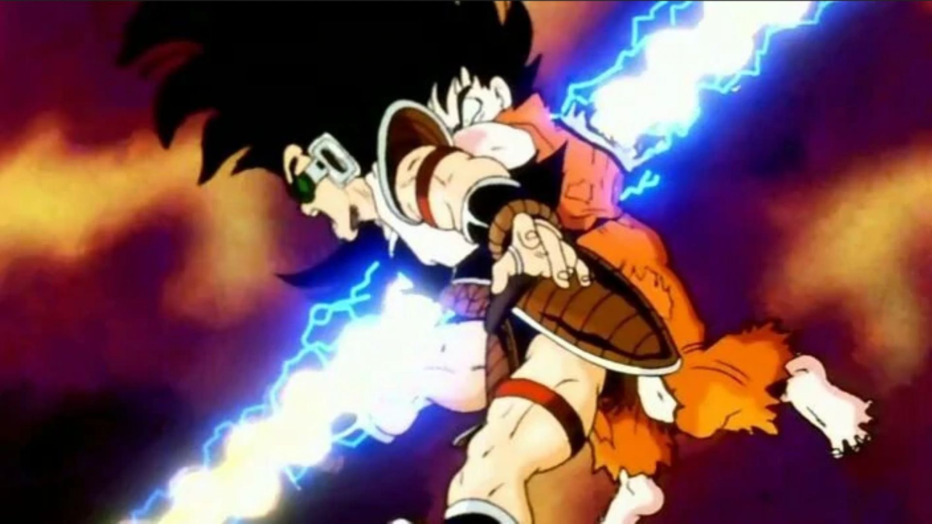 The moment of Goku&#039;s and Raditz&#039;s deaths (Image via Toei Animation)